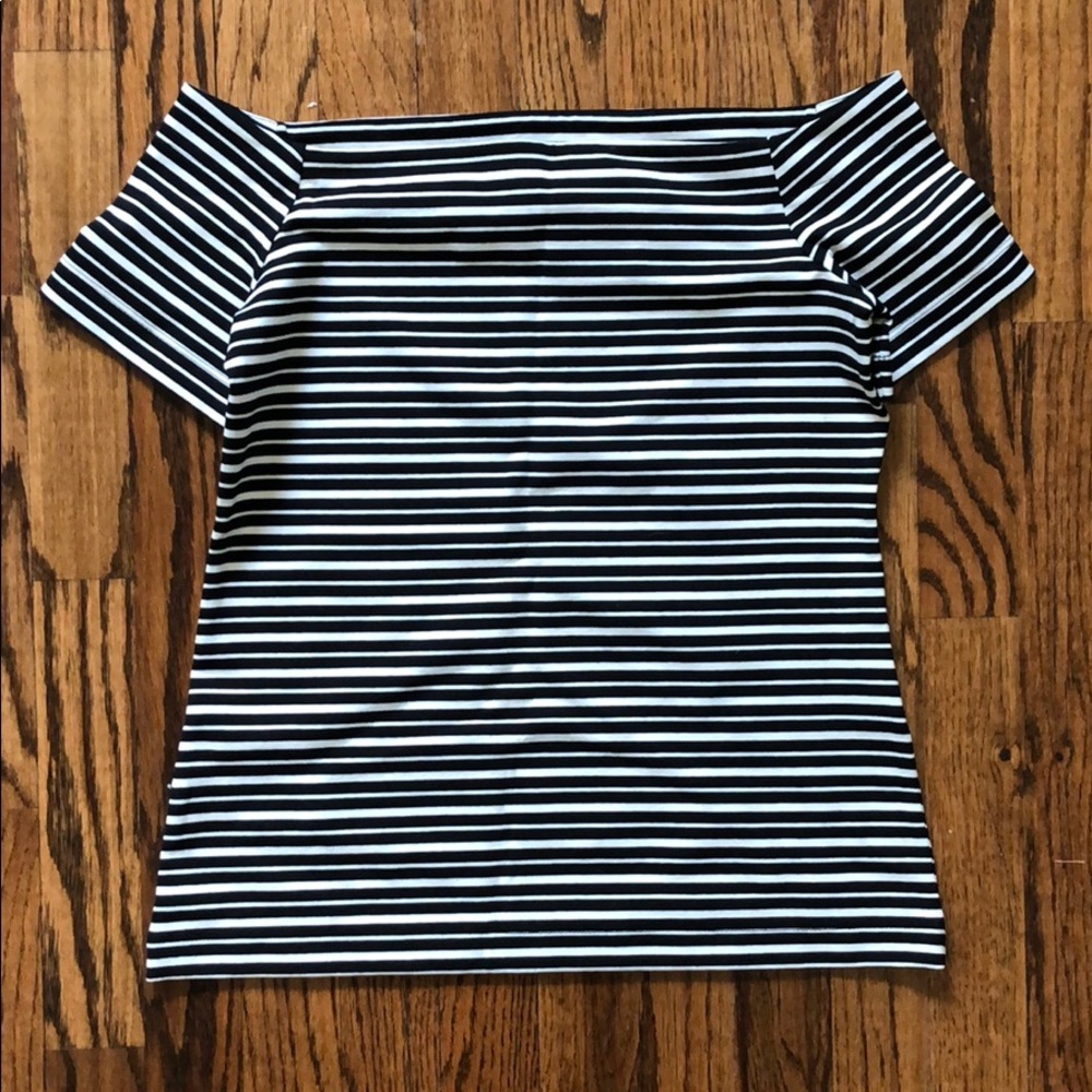 NWT Ann Taylor striped off the shoulder too sz s